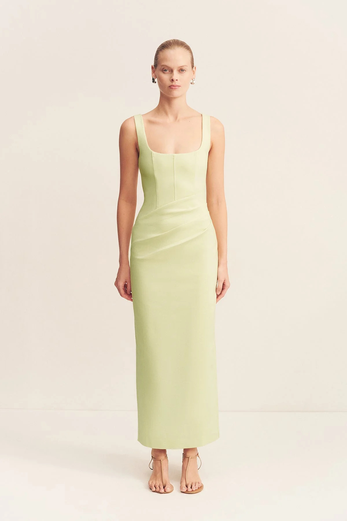 Lani Structured Midi Dress | Pistachio | Dresses | Shona Joy | Shona Joy