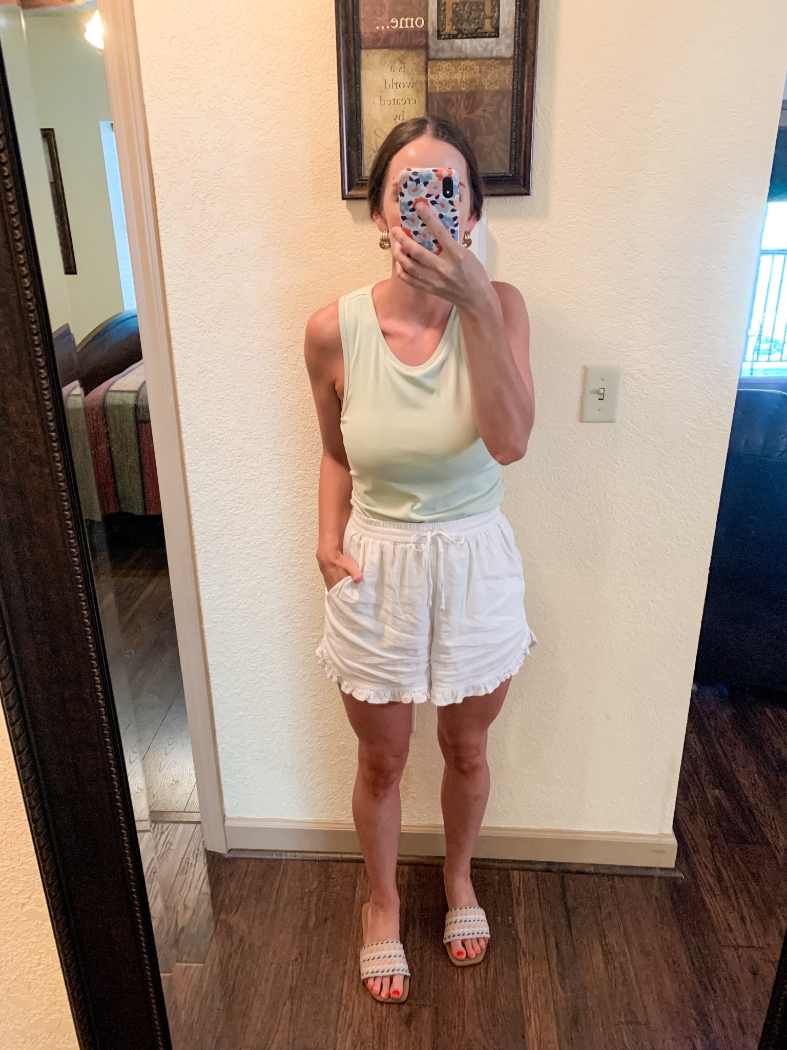 I’m wearing a medium in the tank. My shorts are old, but I linked similar.

travel outfit, summer outfit, mom outfit 

#LTKStyleTip #LTKFindsUnder50