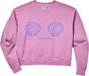 Womens Shells Comfort Colors Crop Sweatshirt | Amazon (US)