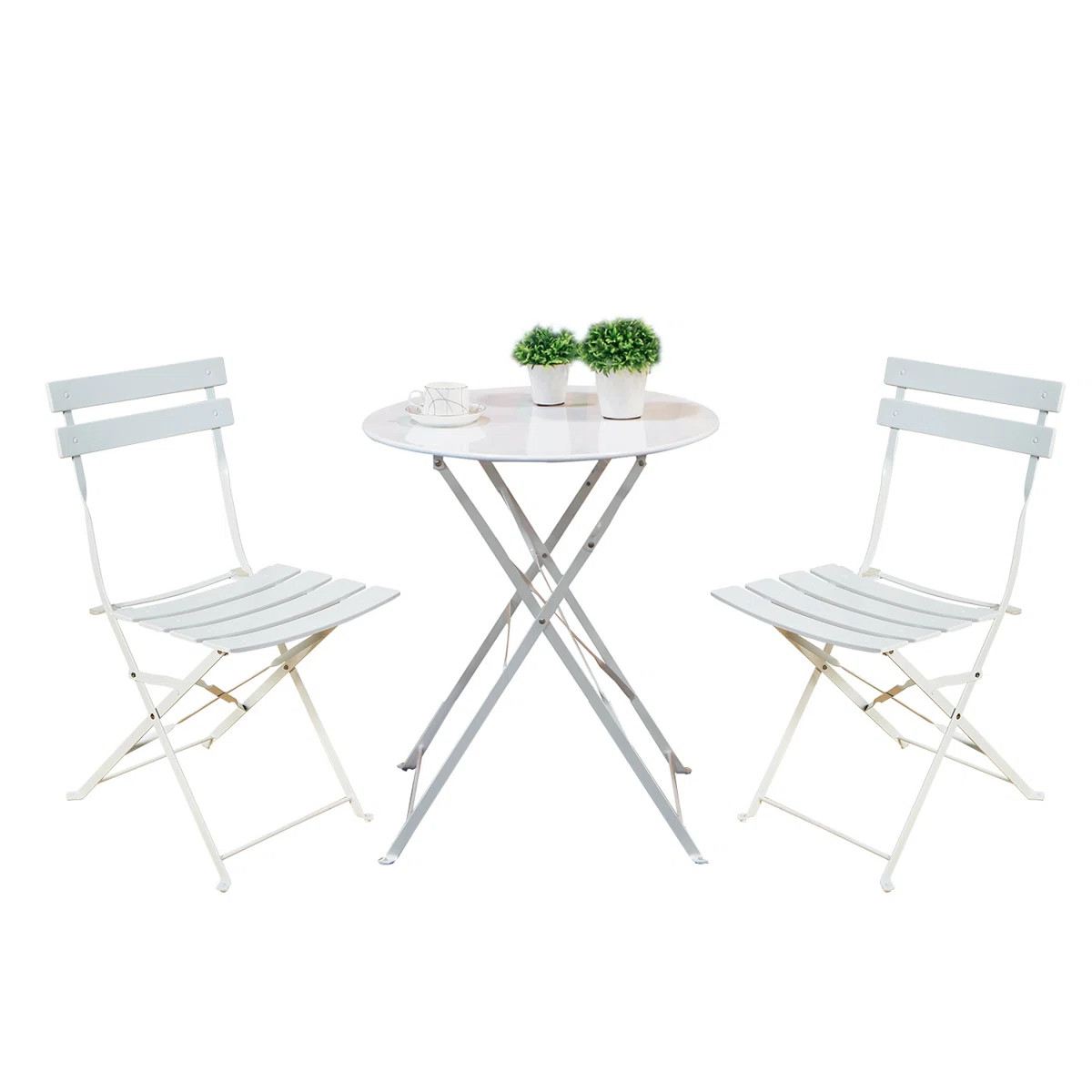 Shelah 3-Piece Steel Folding Bistro Set | Wayfair North America