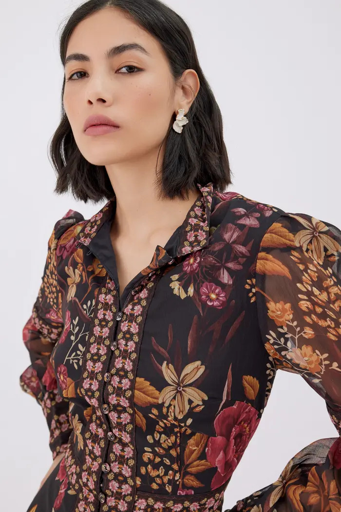 Floral Black Dress | Nordstrom