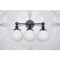 Industrial Globe Sconce - Gold Vanity Light Mid Century Modern Bathroom Glass Wall Ul Listed [Pensac | Etsy (US)