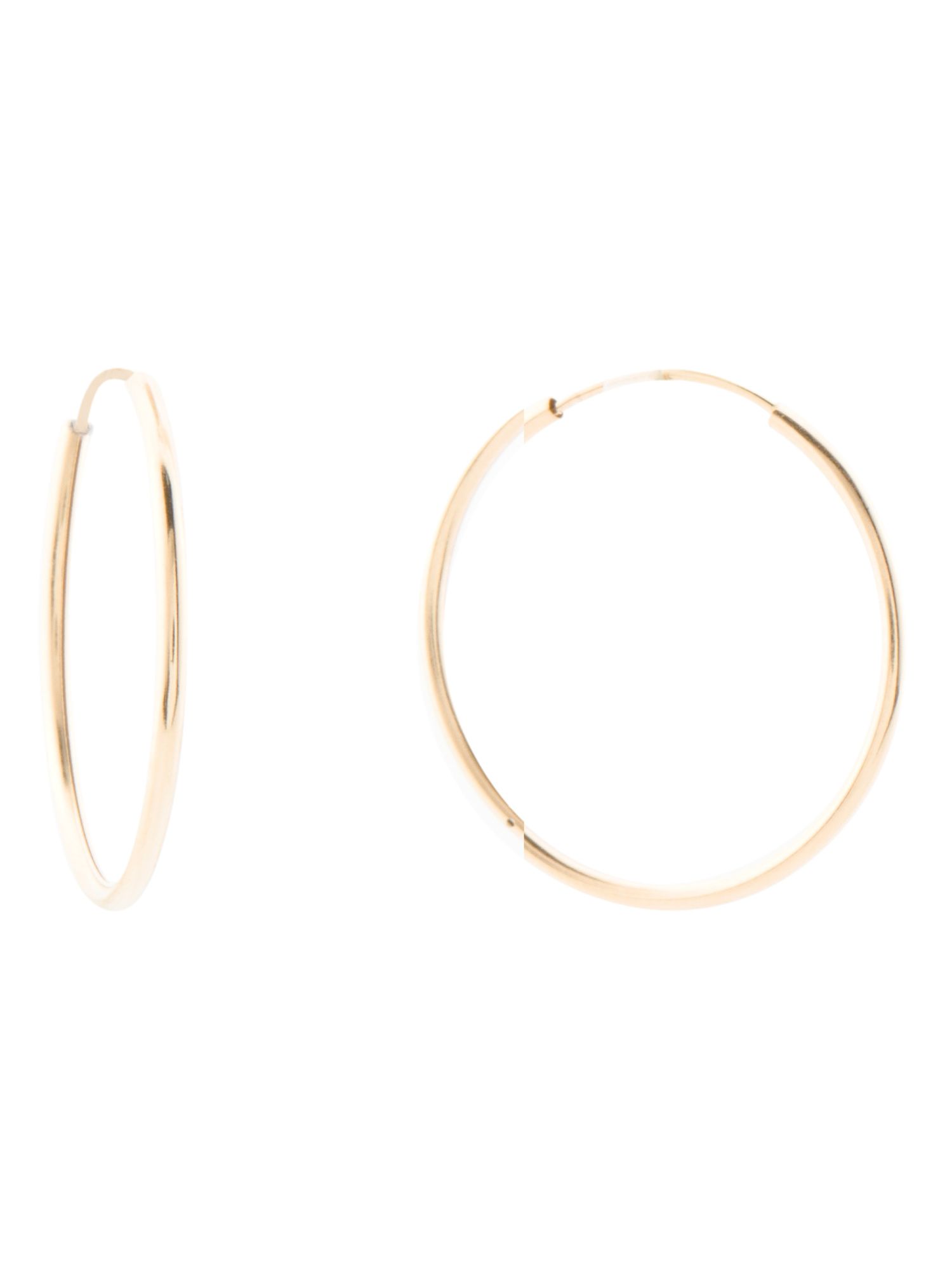 14kt Gold 20mm Endless Hoop Earrings | TJ Maxx