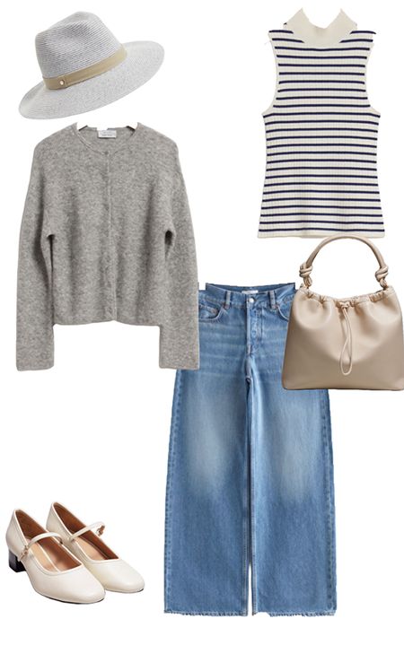 Days out capsule outfit ideas #fedora #widelegjeans #breton #bretontop #gretcardigan

#LTKeurope #LTKstyletip #LTKover40