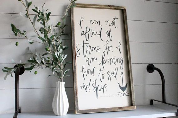 I Am Not Afraid Wood Sign, Limited Edition, Custom Sign, Handcrafted | Etsy (US)