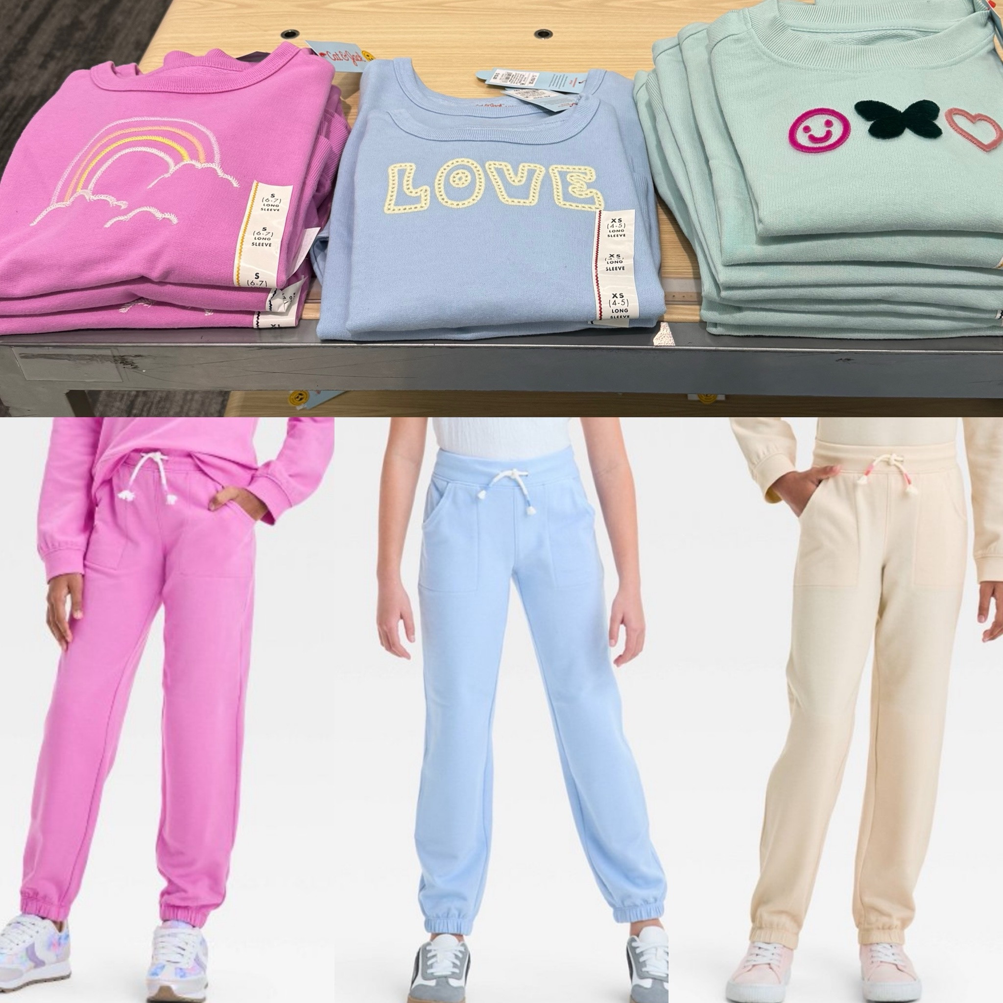 Cutest new sets for girls at Target! 🎯 

Girls joggers
Girls crewneck 
Girls matching set 

#LTKKids
