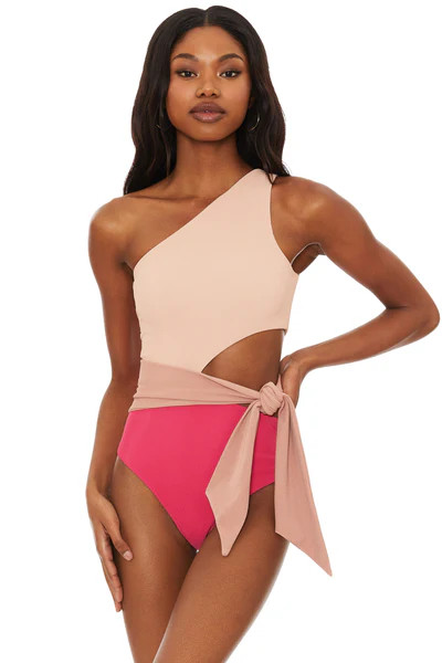Carlie One Piece Rouge Colorblock | Beach Riot