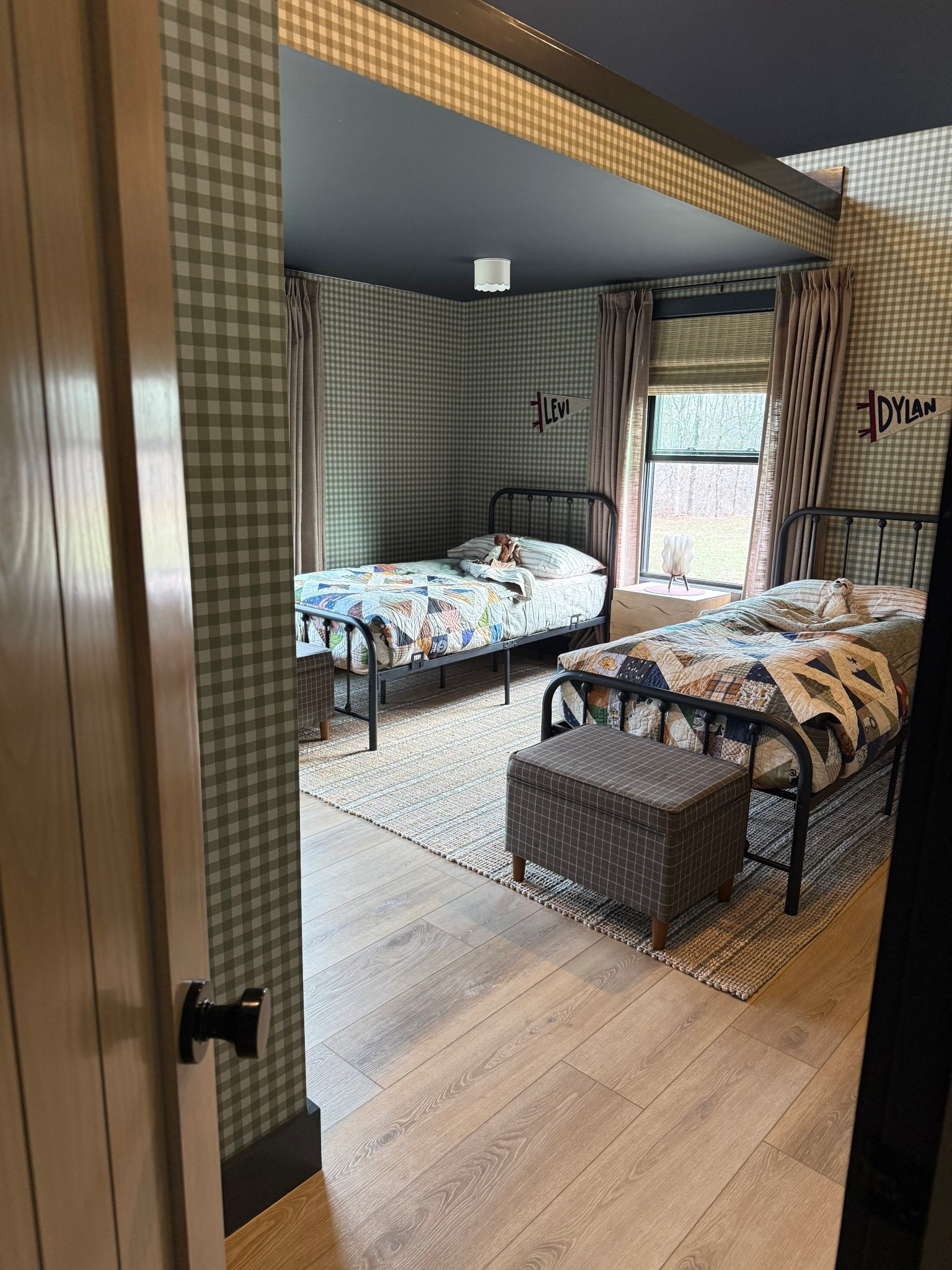 Our boys’ shared room! 
Burke wallpaper in color Sage 

#LTKmomlife #LTKKids #LTKHome