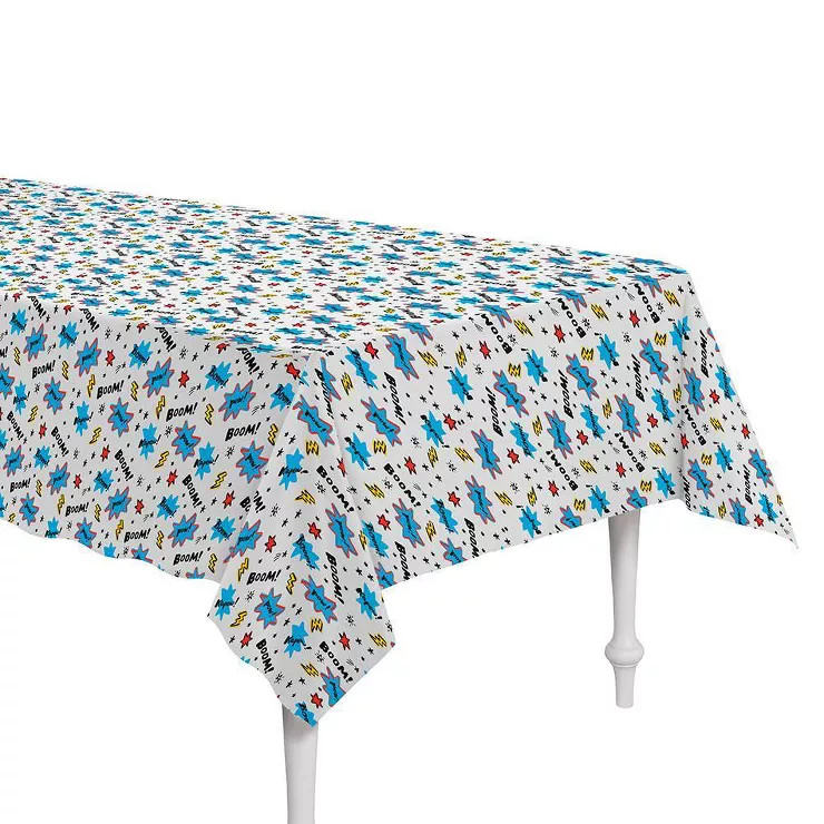 Superhero Pow Table Cover White - Spritz™ | Target
