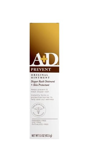 A+D Original Diaper Rash Ointment - Prevents & Protects Against Diaper Rash - Moisturizing Skin Protectant With Vitamins A & D - Healing Skin Ointment for Dry and Cracked Skin - 1.5oz | Amazon (US)
