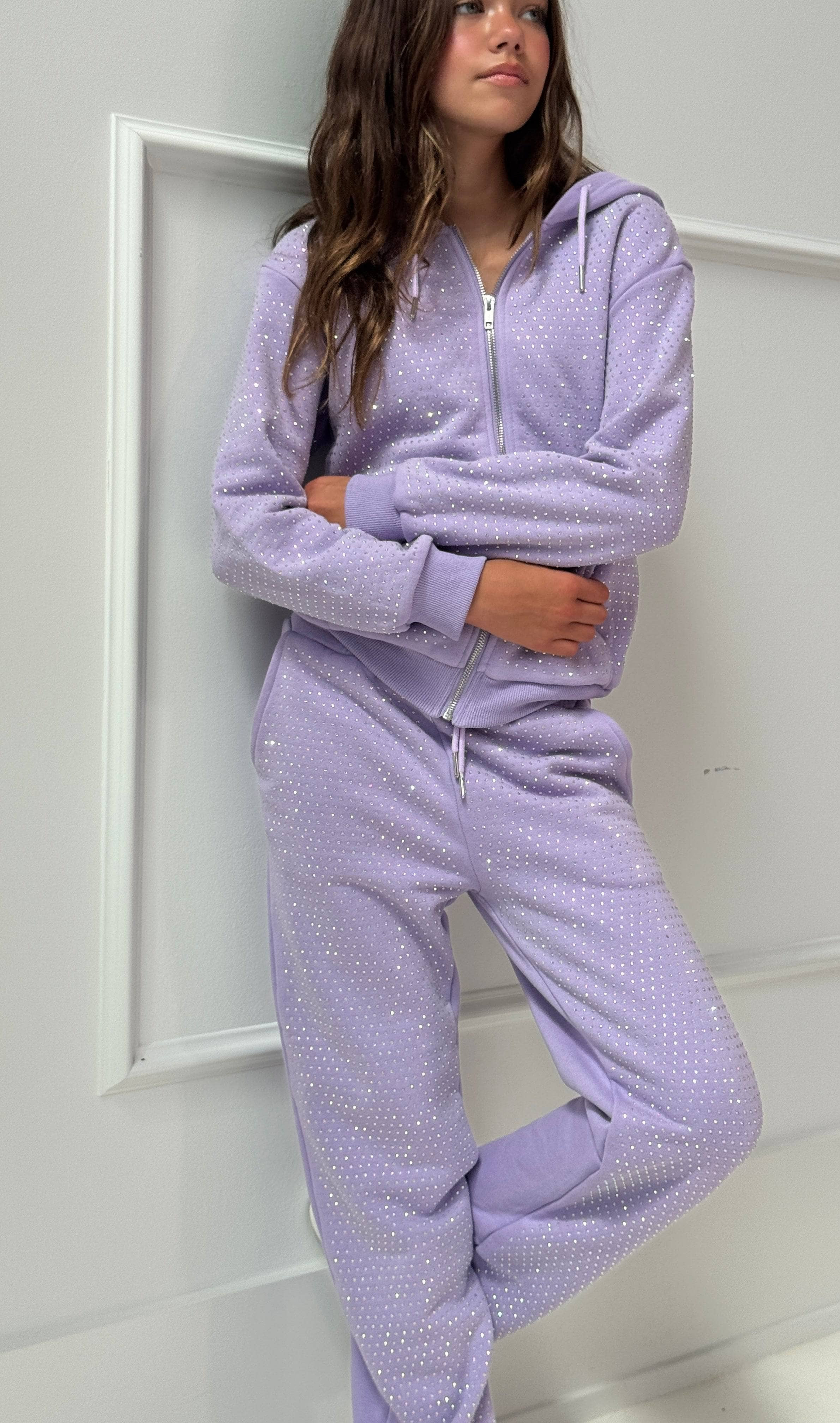 Lavender Crystal Hoodie Set 5 | Lola + The Boys