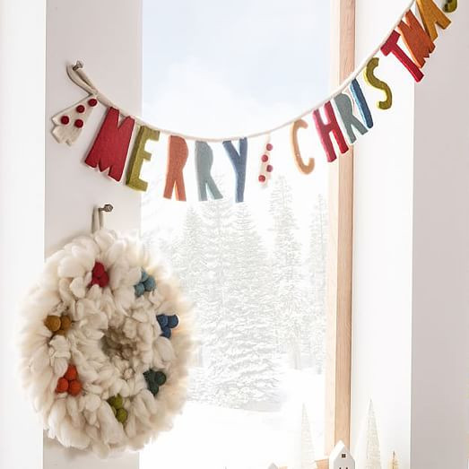 Felt Wreath - Ivory | West Elm (US)