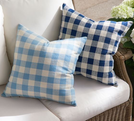 Gingham Indoor/Outdoor Pillow | Pottery Barn AU