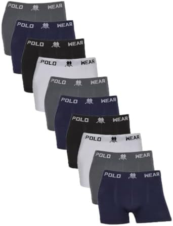 Kit 10 Cuecas Boxer Microfibra Polo Wear Sortido | Amazon (BR)