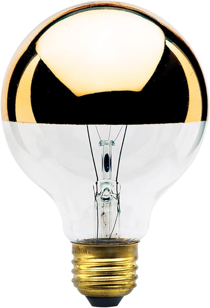 Bulbrite Incandescent G25 Medium Screw Base (E26) Light Bulb, 1 Count (Pack of 1), Gold | Amazon (US)