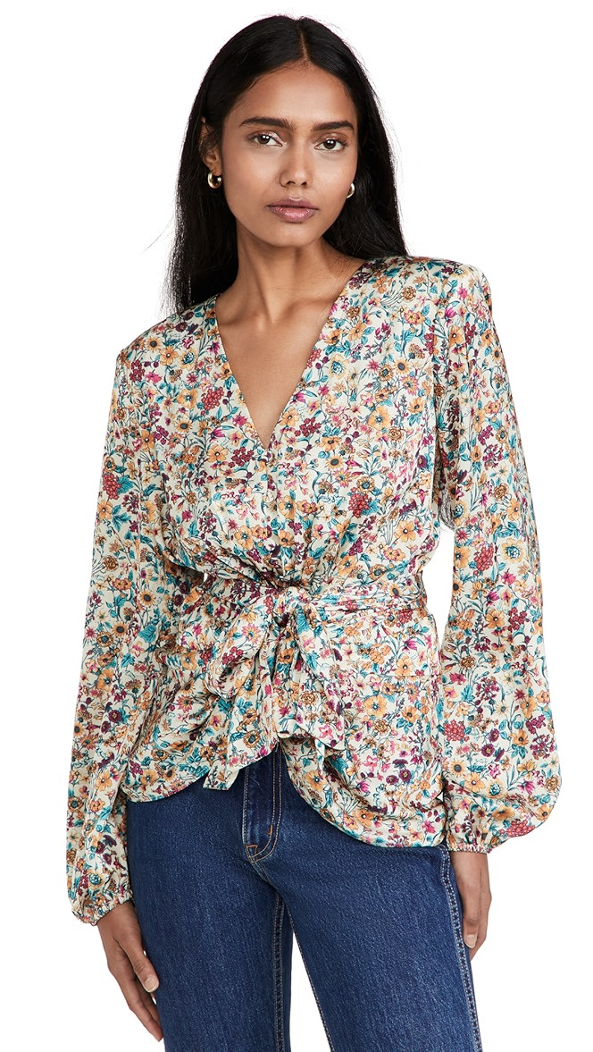 Itzel Deep V Blouse | Shopbop