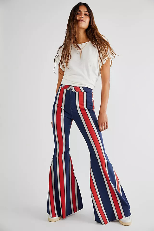 Just Float On Printed Flare Jeans | Free People (Global - UK&FR Excluded)