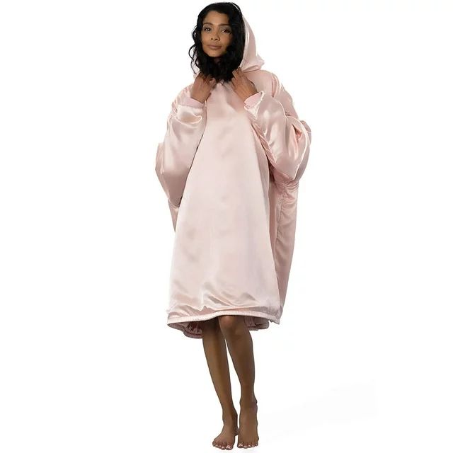 Kitsch Glazey - Soft and Luxurious Satin, Frictionless Fabric & Breathable, Regular, Hoodie (Blus... | Walmart (US)