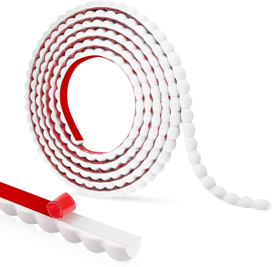 LSGCQ Flexible Molding Trim Peel and Stick Beaded Trim, White | Amazon (US)