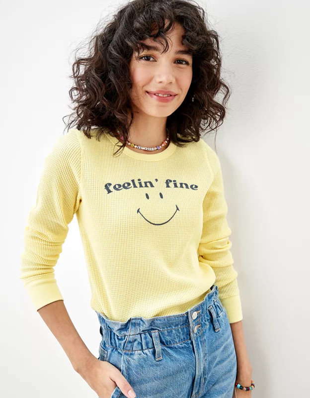 AE Long-Sleeve Graphic Thermal Tee | American Eagle Outfitters (US & CA)