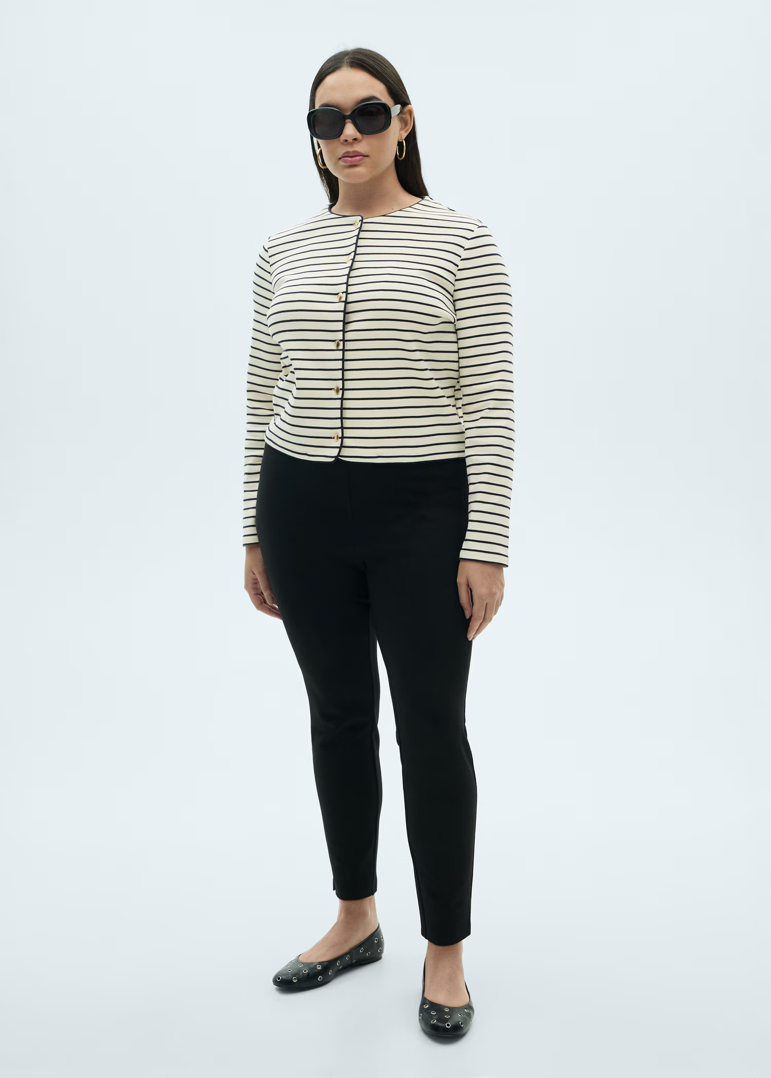 Stripped knit cardigan - Women | MANGO United Kingdom | MANGO (UK)