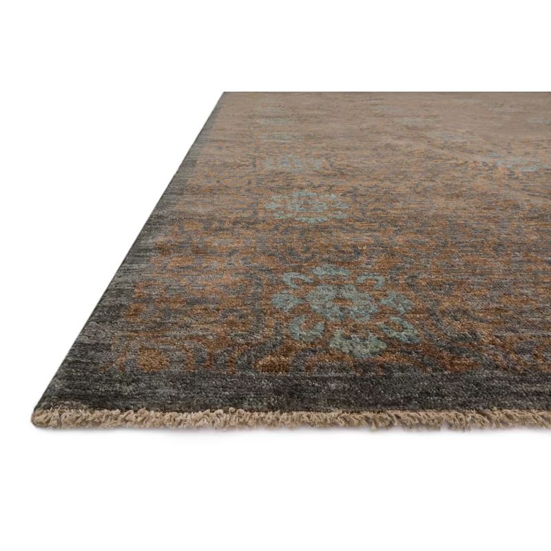 Essex Hand-Knotted Wool Tobacco/Charcoal Area Rug | Wayfair Professional
