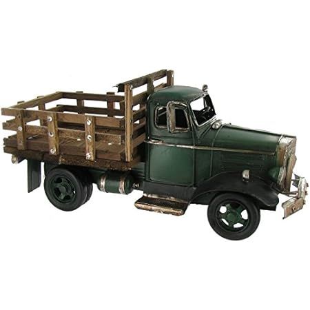 Green Truck with Wooden Flat Bed Decor | Amazon (US)