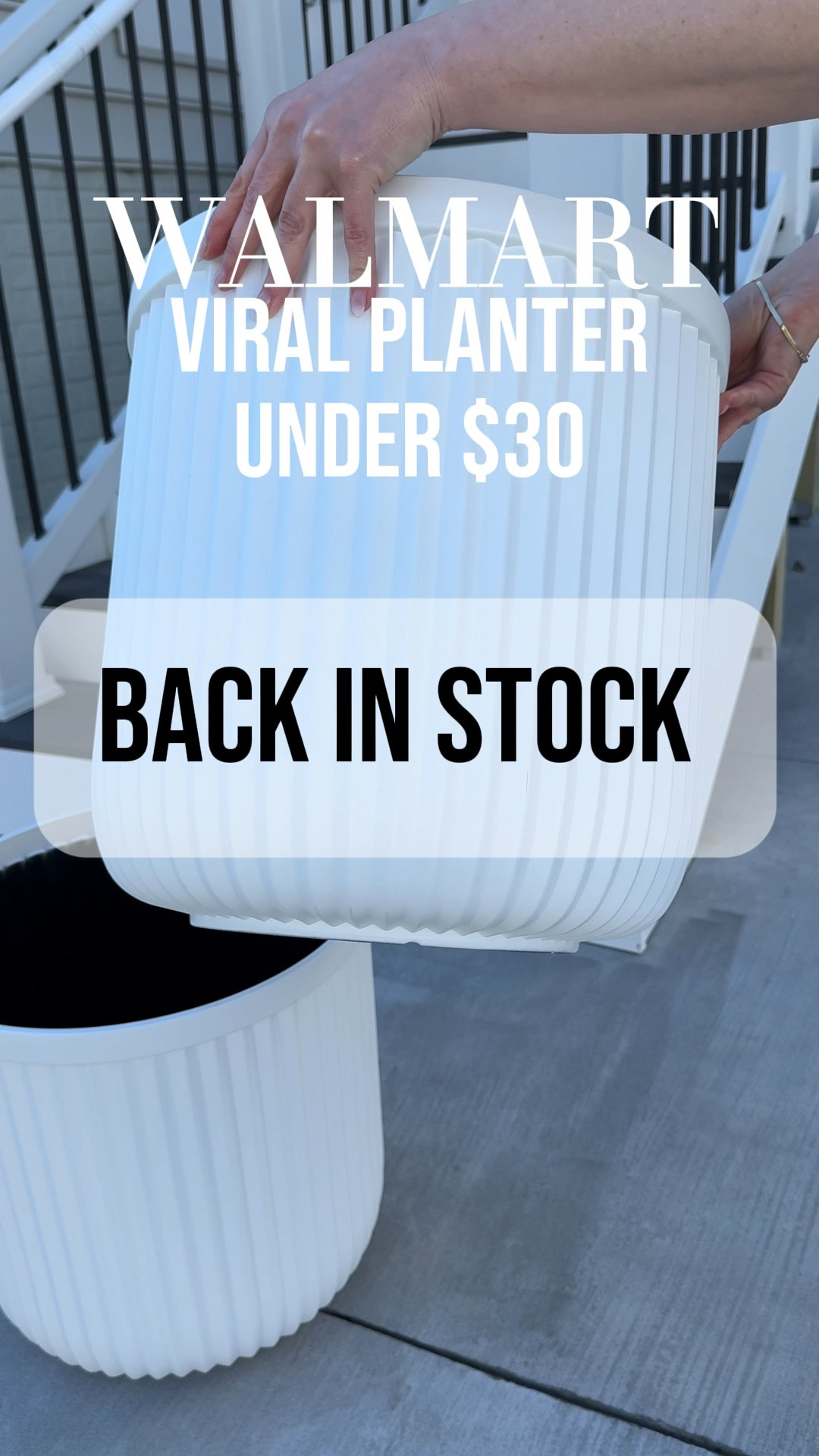 Finally Back In Stock! 
The viral Walmart planters under $30 are finally back! I’m obsessed with these planters they’re huge, high quality, and versatile for both outdoor and indoor use. I’m definitely ordering more for myself. Get the PB look for less! Don’t wait they sold out early last season.



#LTKWatchNow #LTKSeasonal #LTKHome