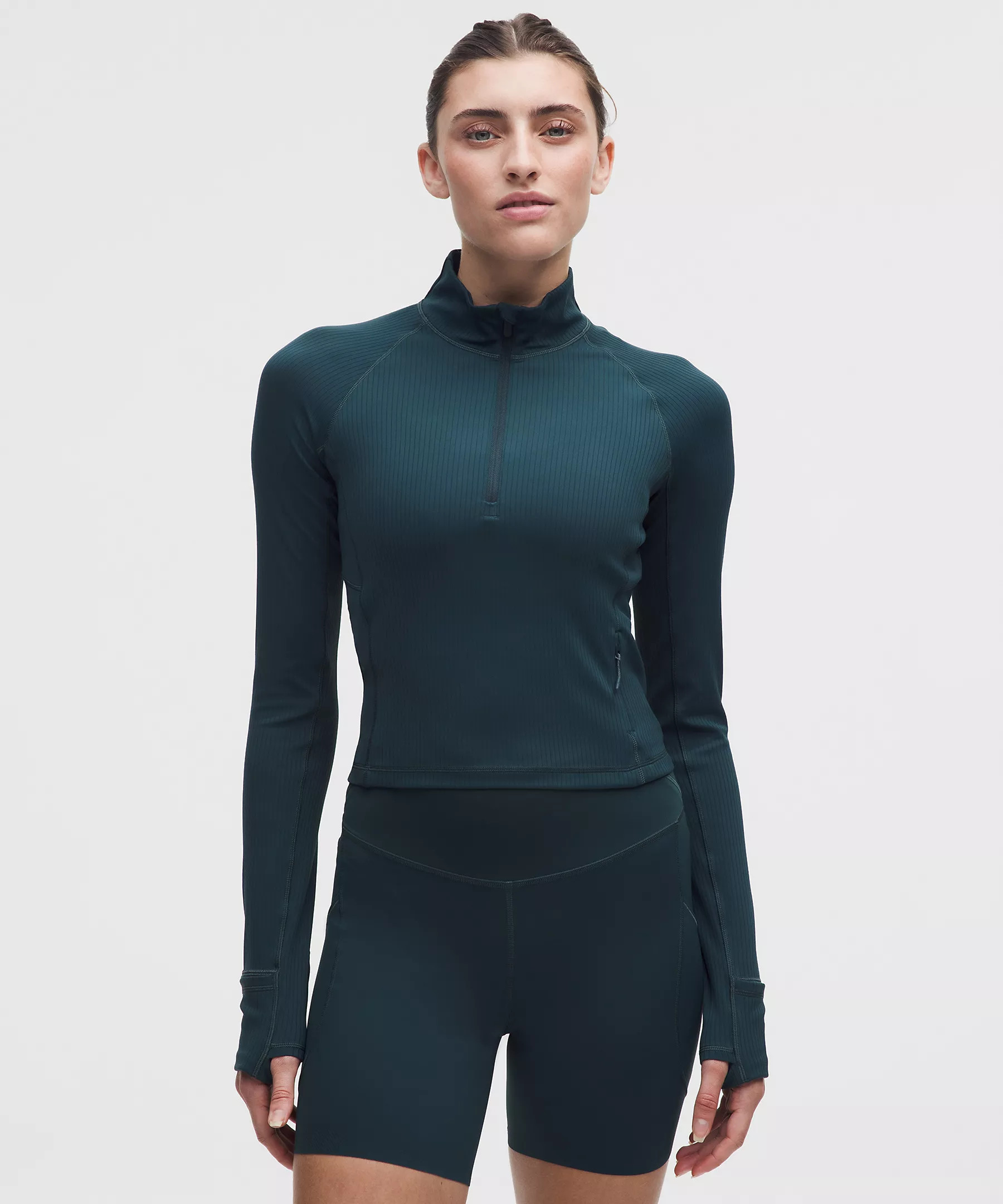 It's Rulu Ribbed Cropped Half Zip | Lululemon (US)