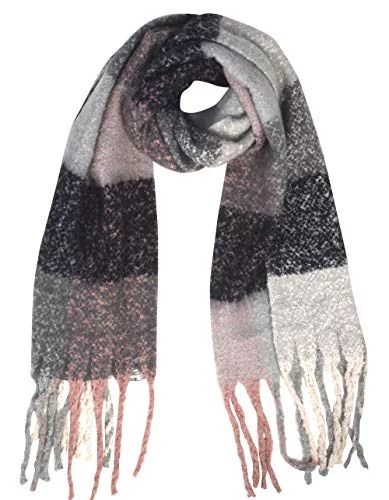 Peach Couture Winter Soft and Warm Casual Knitted Chunky Wrap Scarf with Tassels - Walmart.com | Walmart (US)