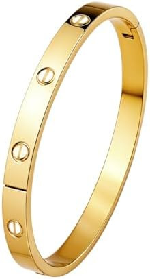 HighSpark Gold Bracelet for Women | 18K Gold Plated Stainless Steel Gold Bracelet | Lovely Gift f... | Amazon (US)