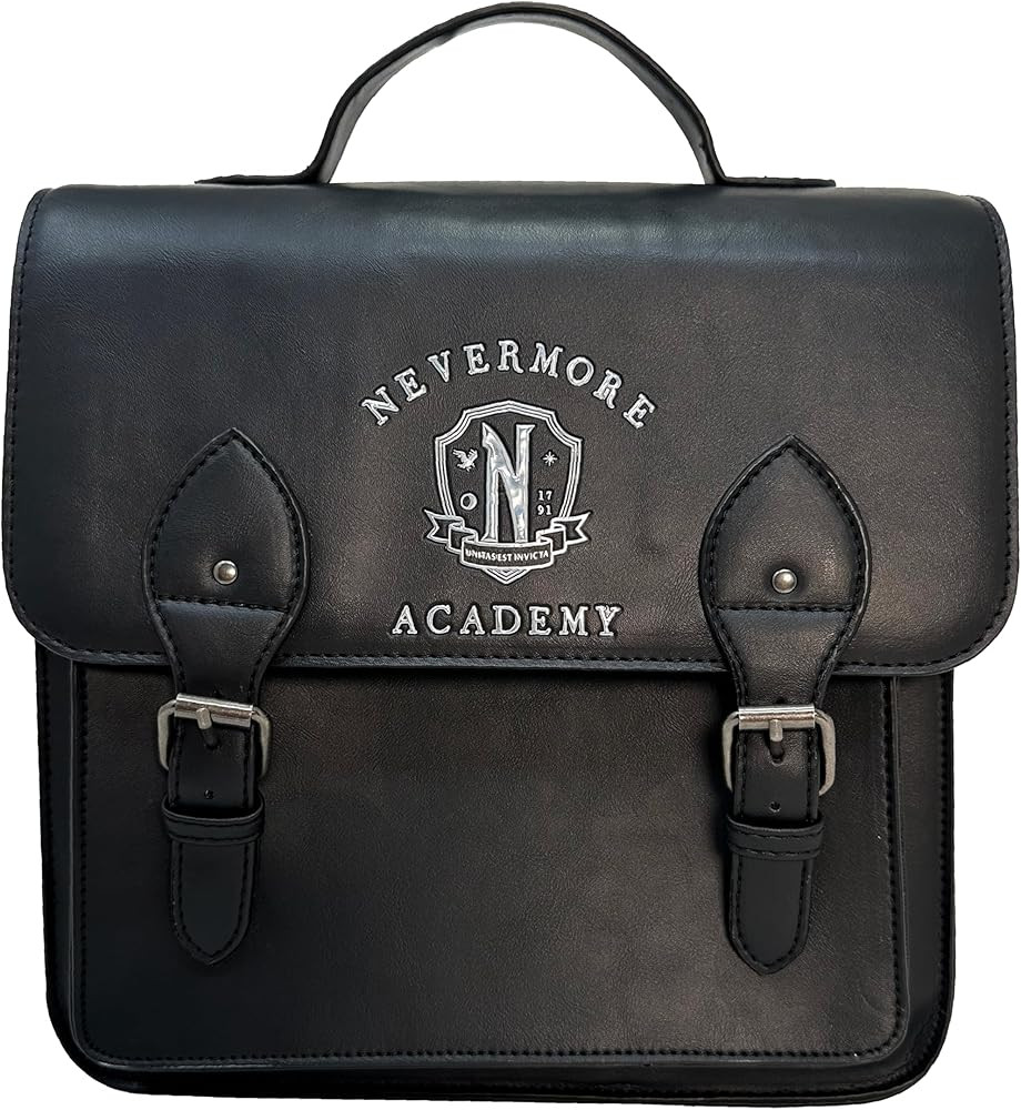 Mad Engine Officially Licensed TV series Wednesday NEVERMORE ACADEMY Solid Black Mini Backpack, K... | Amazon (US)