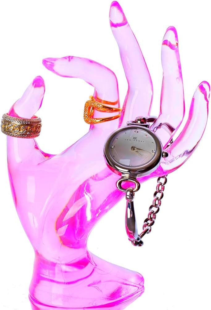 HOMEGOAL Ring Holder, Pink Room Decor, Hand Jewelry Display Holder, Danish Pastel Room Decor, Pre... | Amazon (US)