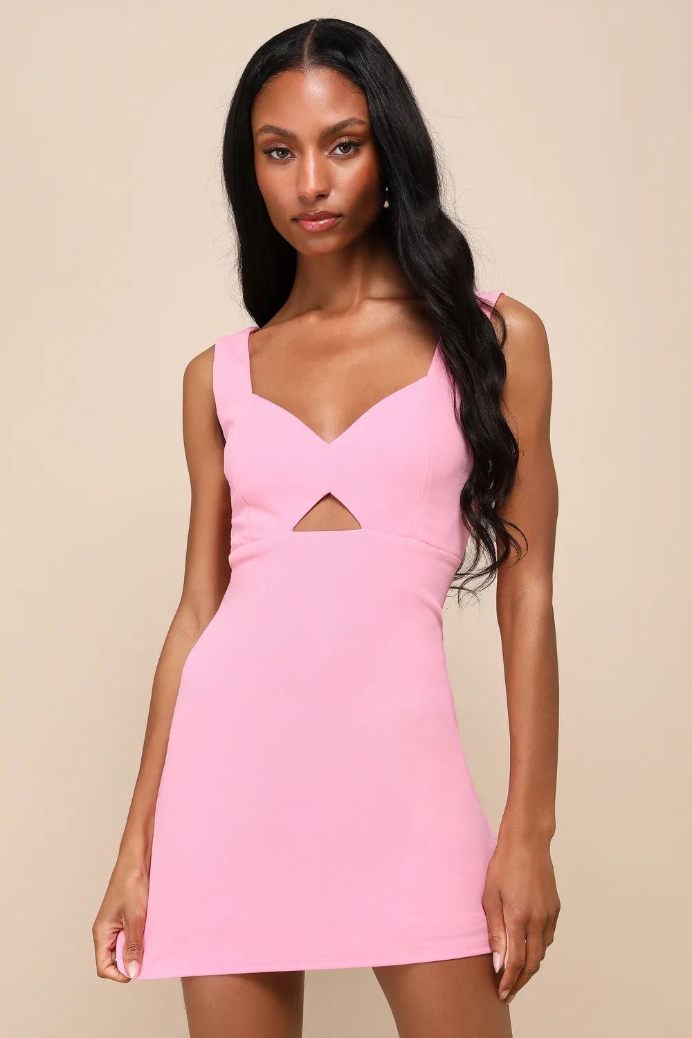 Flawless Confidence Light Pink Cutout Bodycon Mini Dress | Lulus