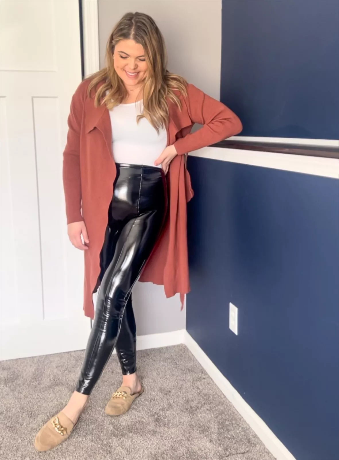 Spanx Faux Patent Leather Leggings curated on LTK
