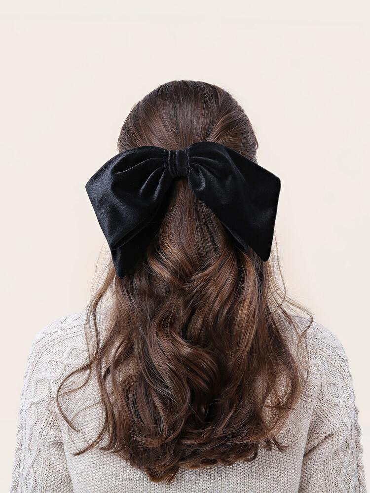 Bow Knot Decor Velvet Hair Clip | SHEIN