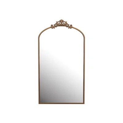 43x24" Vintage Ornate Arched Wall Mirror with Metal Frame for Entryway, Living Room & Bedroom (Antique Bronze) | Wayfair North America