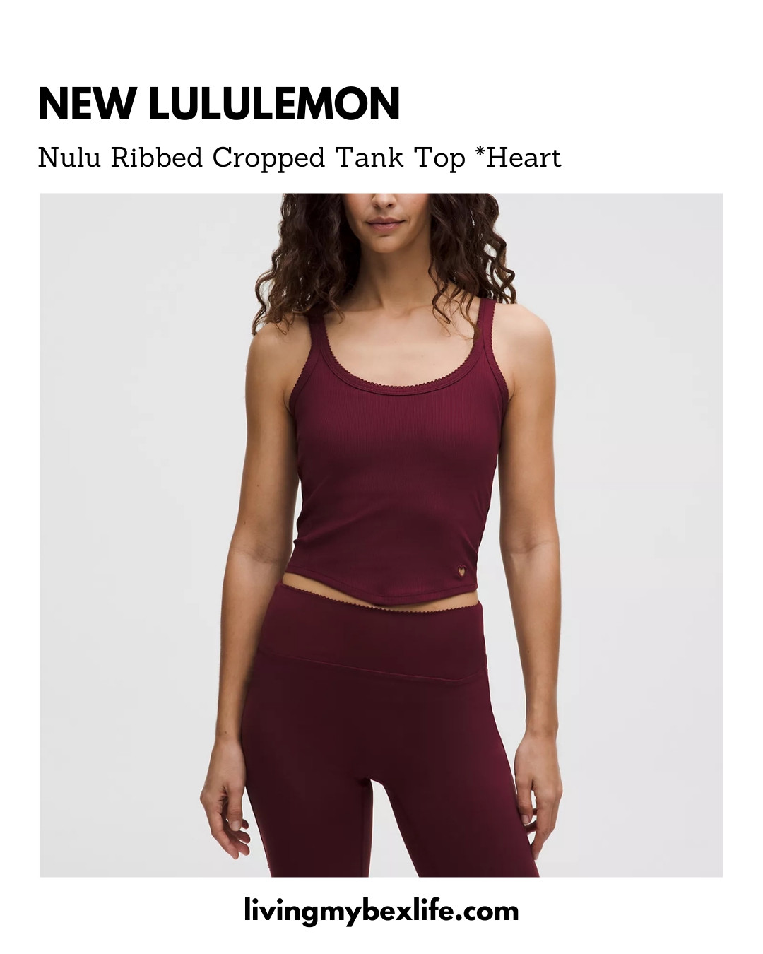 New lululemon Valentine's Day collection <3 Nulu Ribbed Cropped Tank Top *Heart 

 #LTKValentine #LTKSeasonal #LTKActive