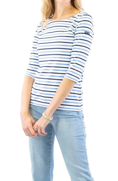 Garde Cote Iii Top In White / Cornflower / Navy | Shop Premium Outlets