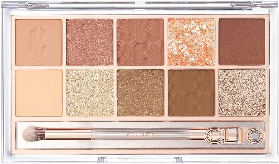 CLIO Pro Eye Shadow Palette, Matte, Shimmer, Glitter, Pearls, Highly Pigments, Long-Wearing (012 ... | Amazon (US)