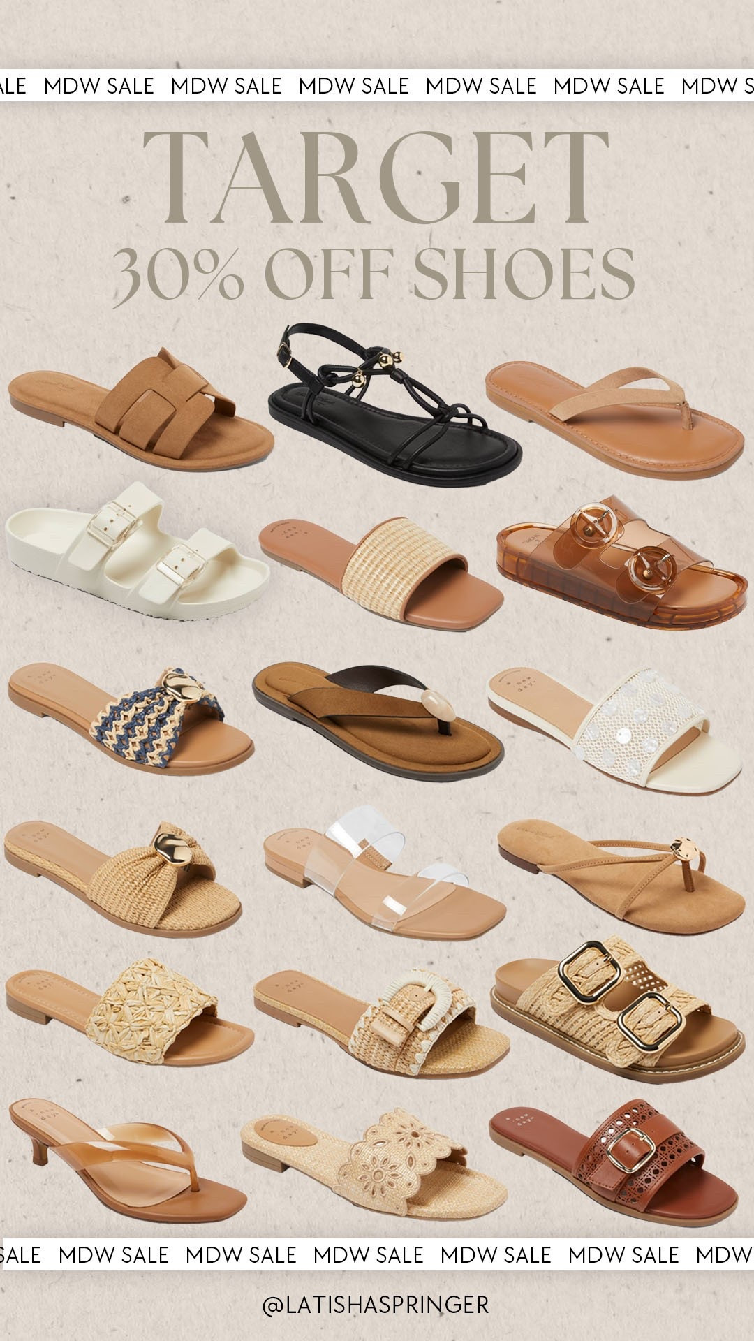 30% off Target sandals this MDW!

#targetfinds

Target deals. Target MDW deals. Target fashion. Target summer sandals.

#LTKSeasonal #LTKSaleAlert #LTKootd