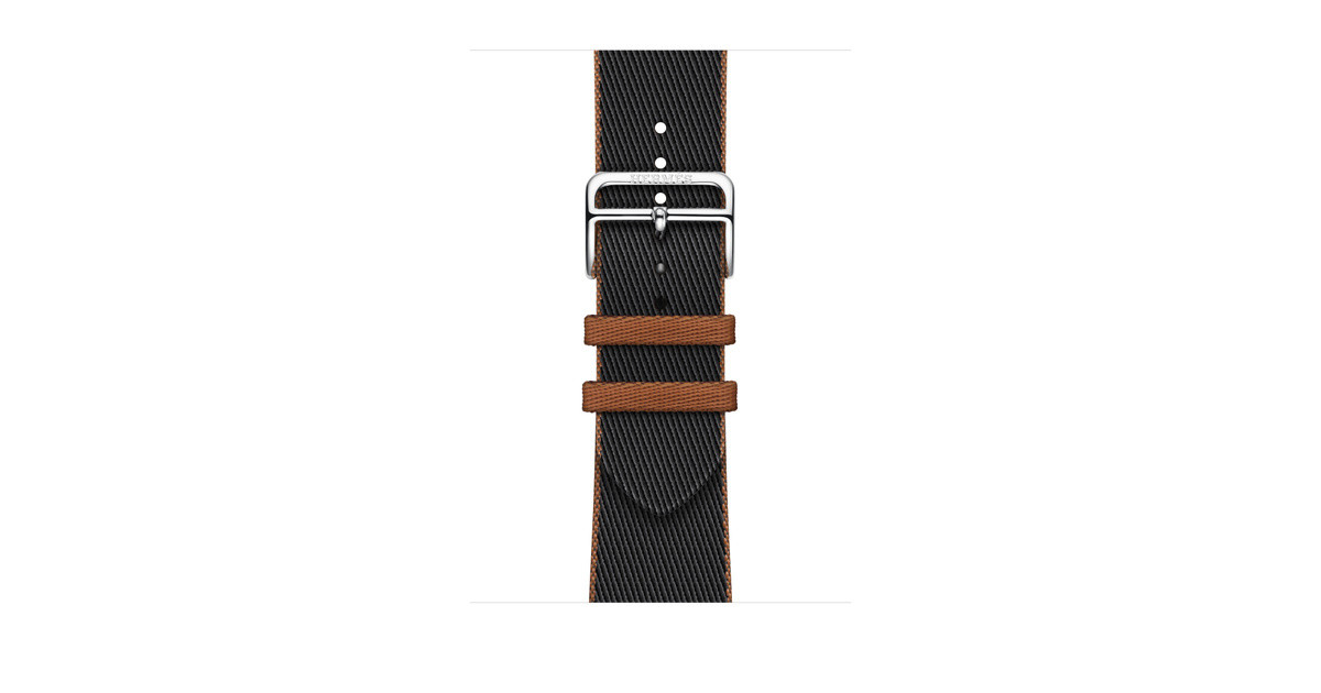 Apple Watch Hermès - 45mm Noir/Gold Twill Jump Single Tour | Apple (US)