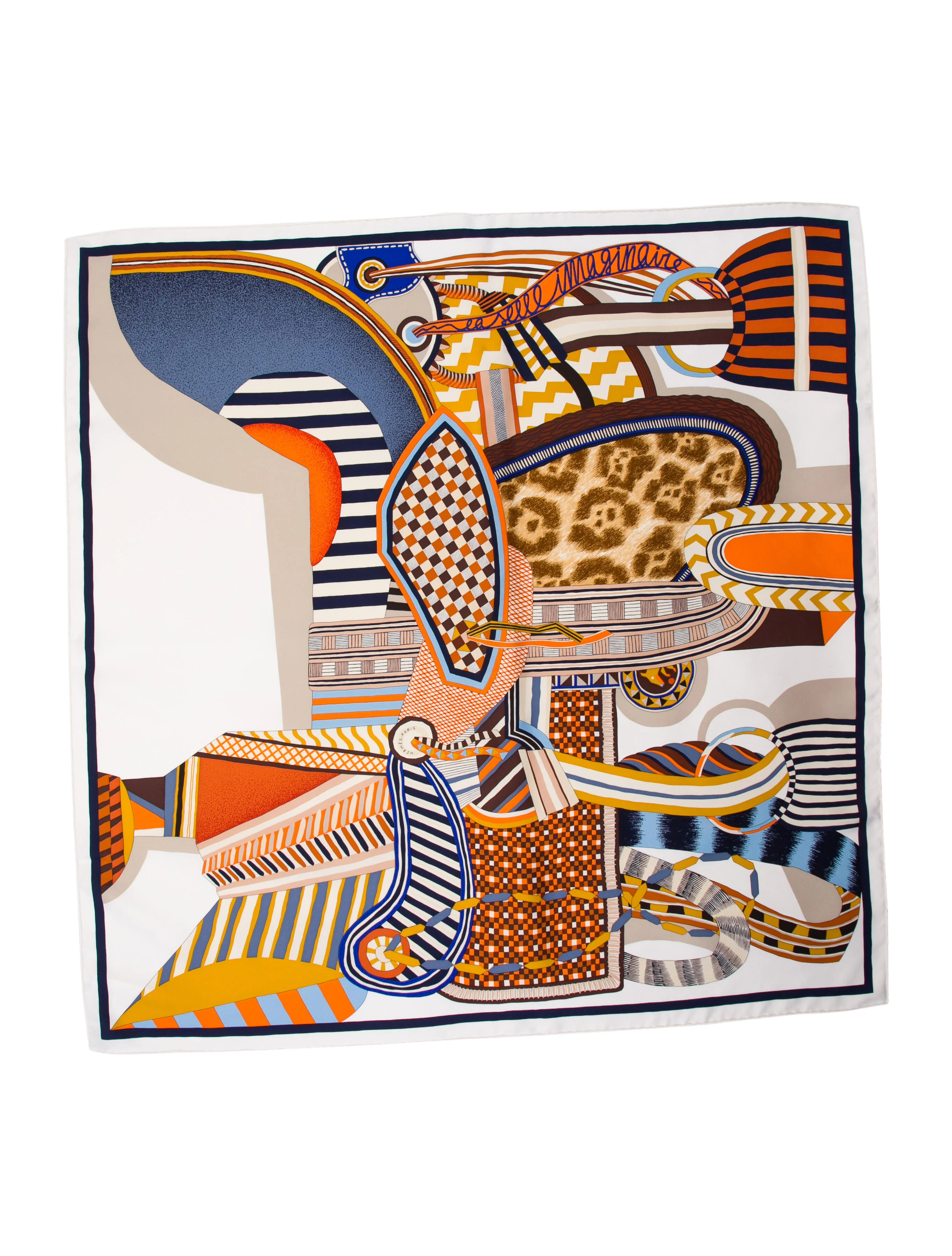 Hermès La Selle Imaginaire Silk Scarf - White Scarves and Shawls, Accessories - HER842080 | The ... | The RealReal