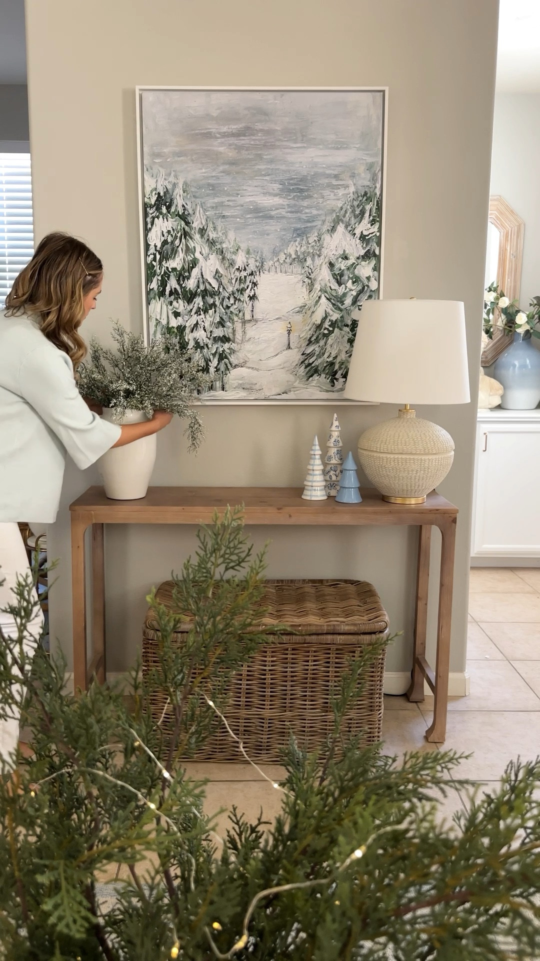 Christmas console table styling 

#LTKHome #LTKSeasonal #LTKHoliday