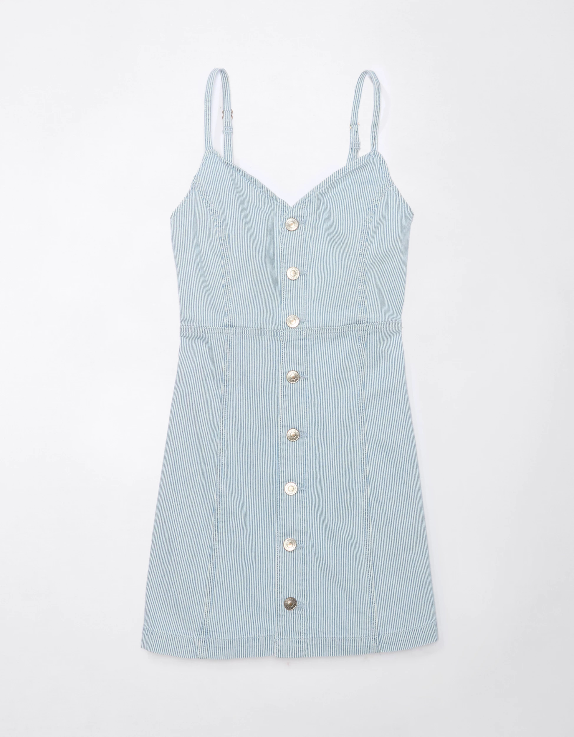 AE Railroad Button-Up Mini Dress | American Eagle Outfitters (US & CA)