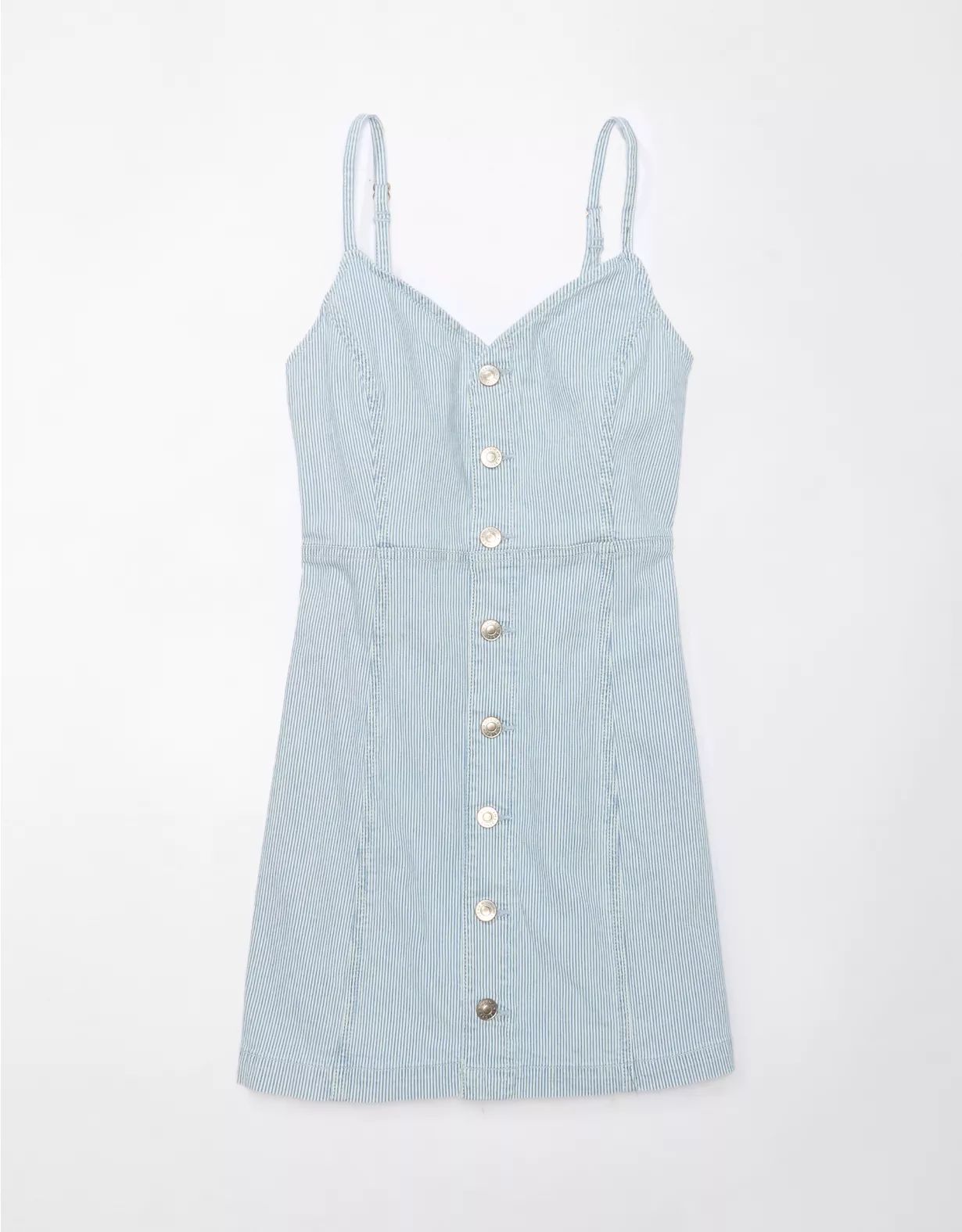 AE Railroad Button-Up Mini Dress | American Eagle Outfitters (US & CA)