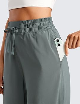 CRZ YOGA Lightweight Wide Leg Cropped Pants for Women 25" High Waisted Loose Casual Lounge Travel... | Amazon (US)