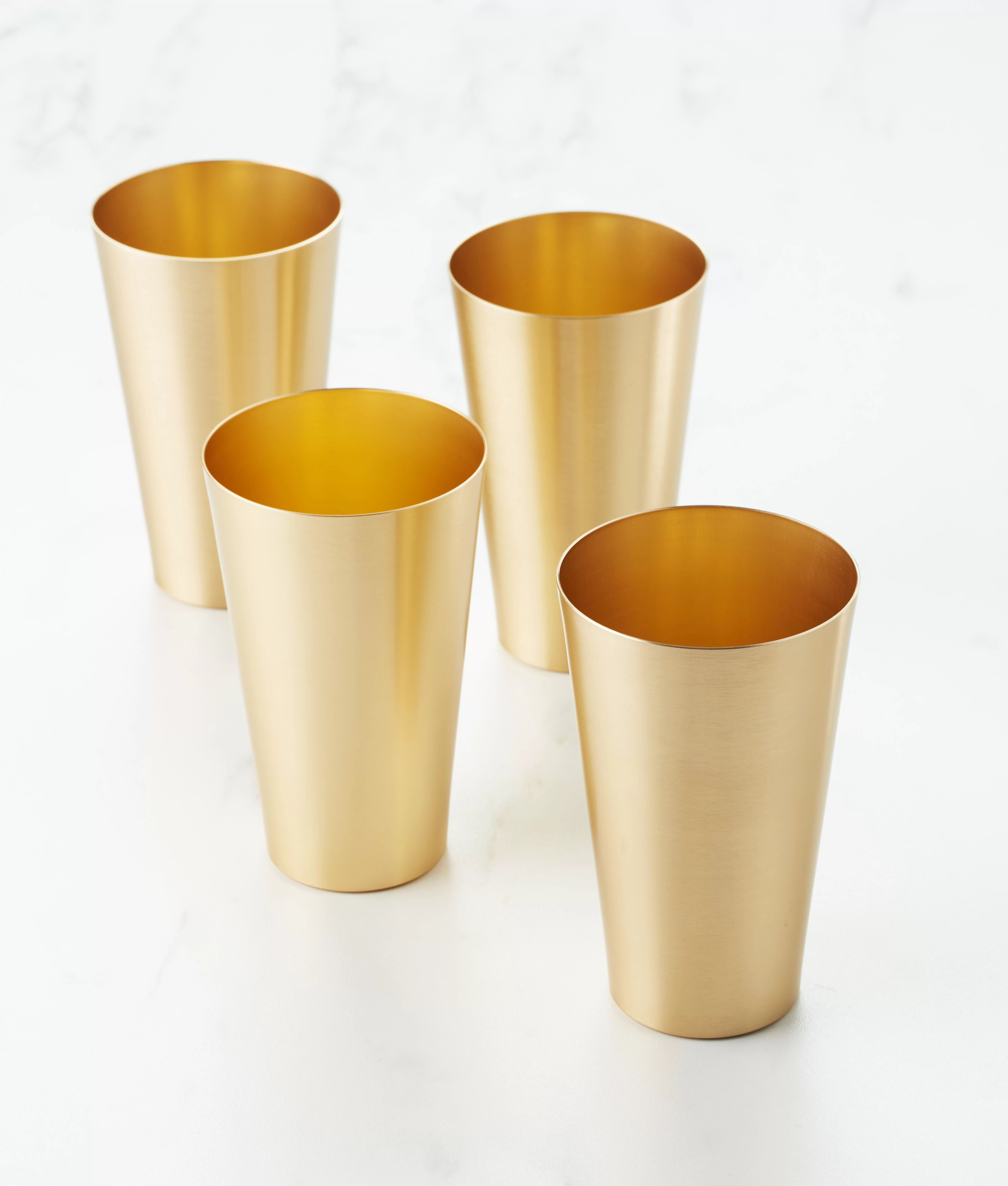Bar340 by Cambridge Set of 4, 16-Ounce Gold Tumblers | Walmart (US)