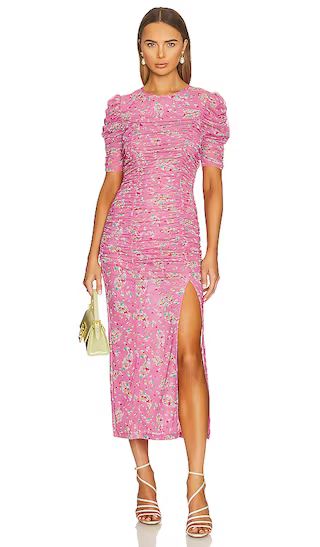 Briella Midi Dress in Hot Pink Combo | Revolve Clothing (Global)