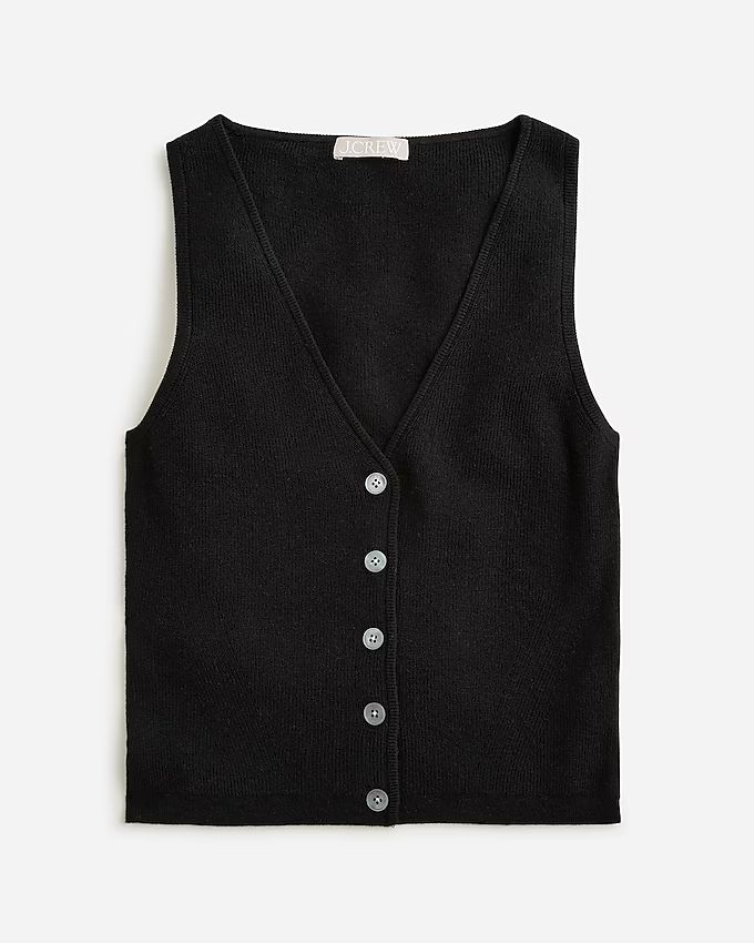 Fitted button-up sweater-vest | J.Crew US